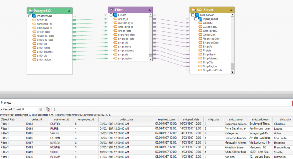 SQL Database integration in Astera