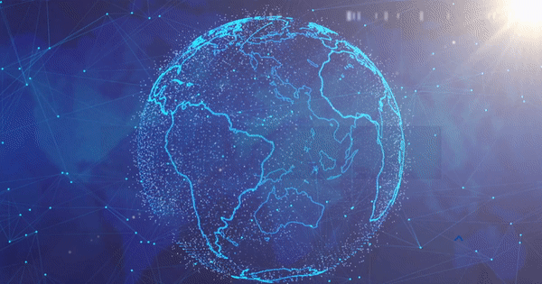 A graphics interchange format (gif) explaining that data automation transforms the enterprise landscape.
