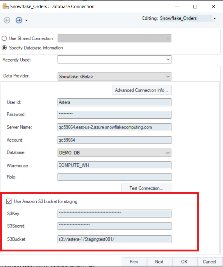 Figure 5: Enabling Amazon S3 bucket