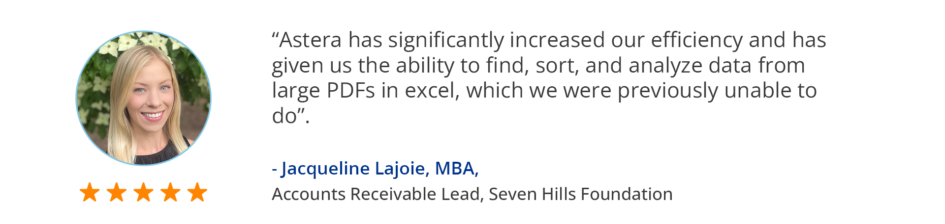 Data extraction testimonial