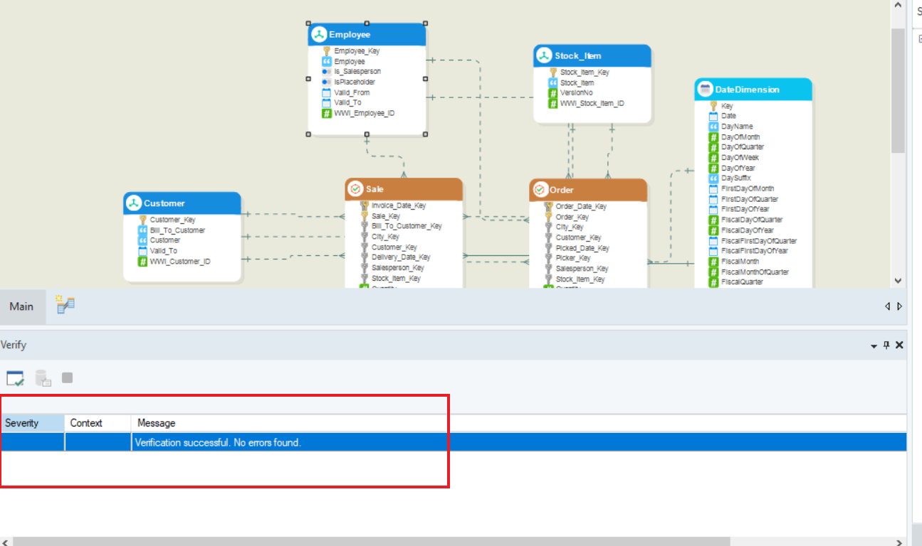 Verifying your Data Model for Forward Engineering