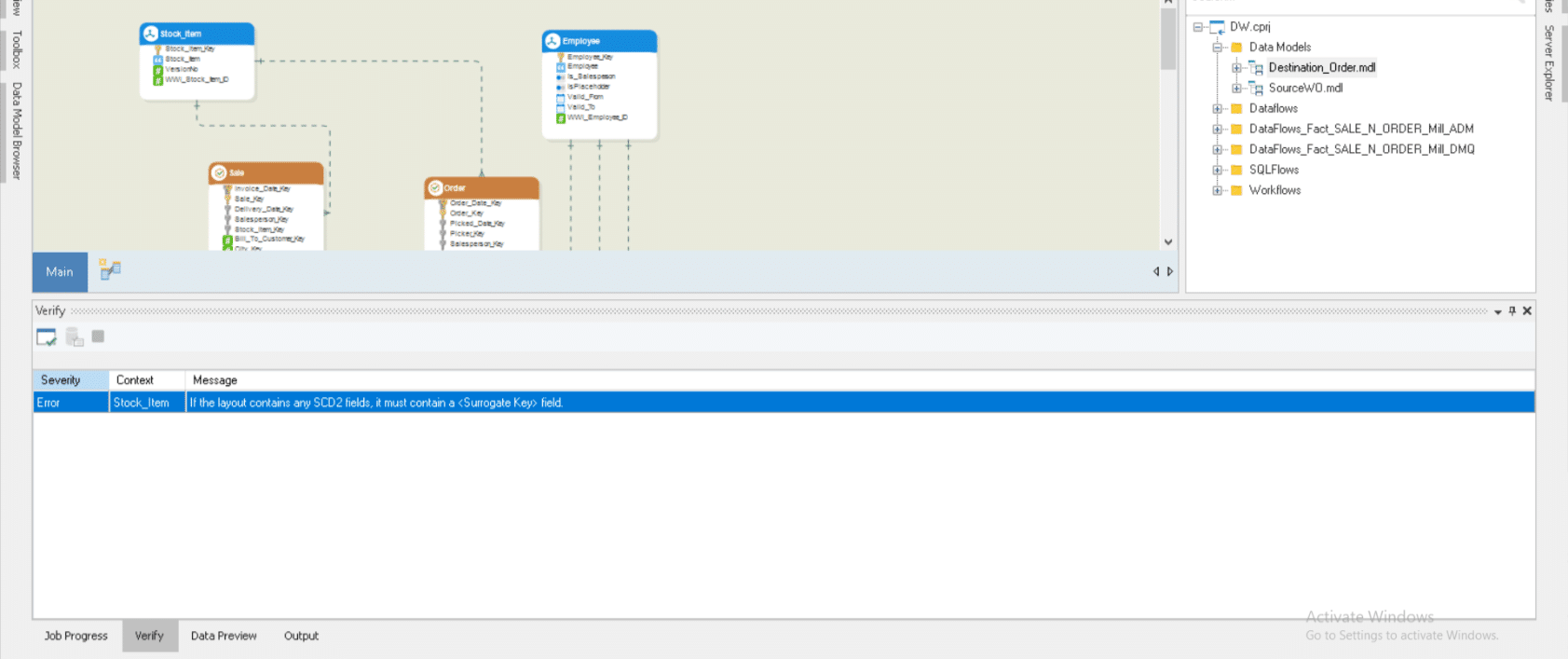 Missing surrogate key error