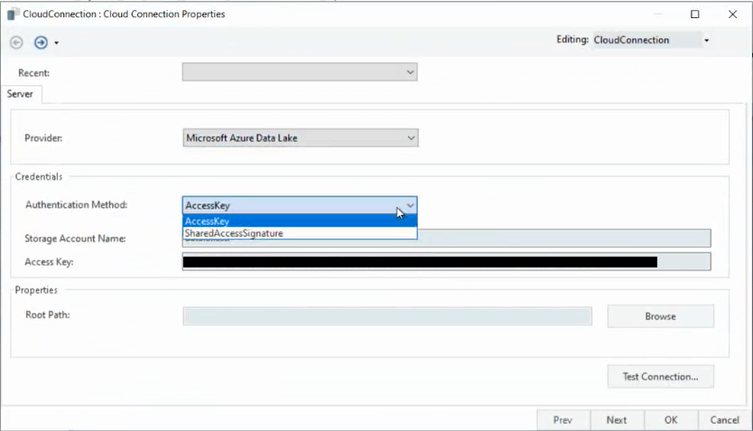 Configuring the Azure Data Lake destination object