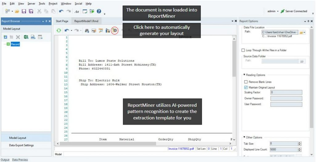 Running AI Capture with the Auto Gen Layout feature