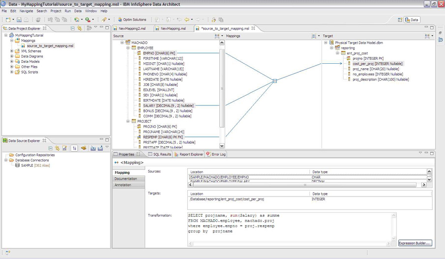 IBM InfoSphere Data Mapping UI
