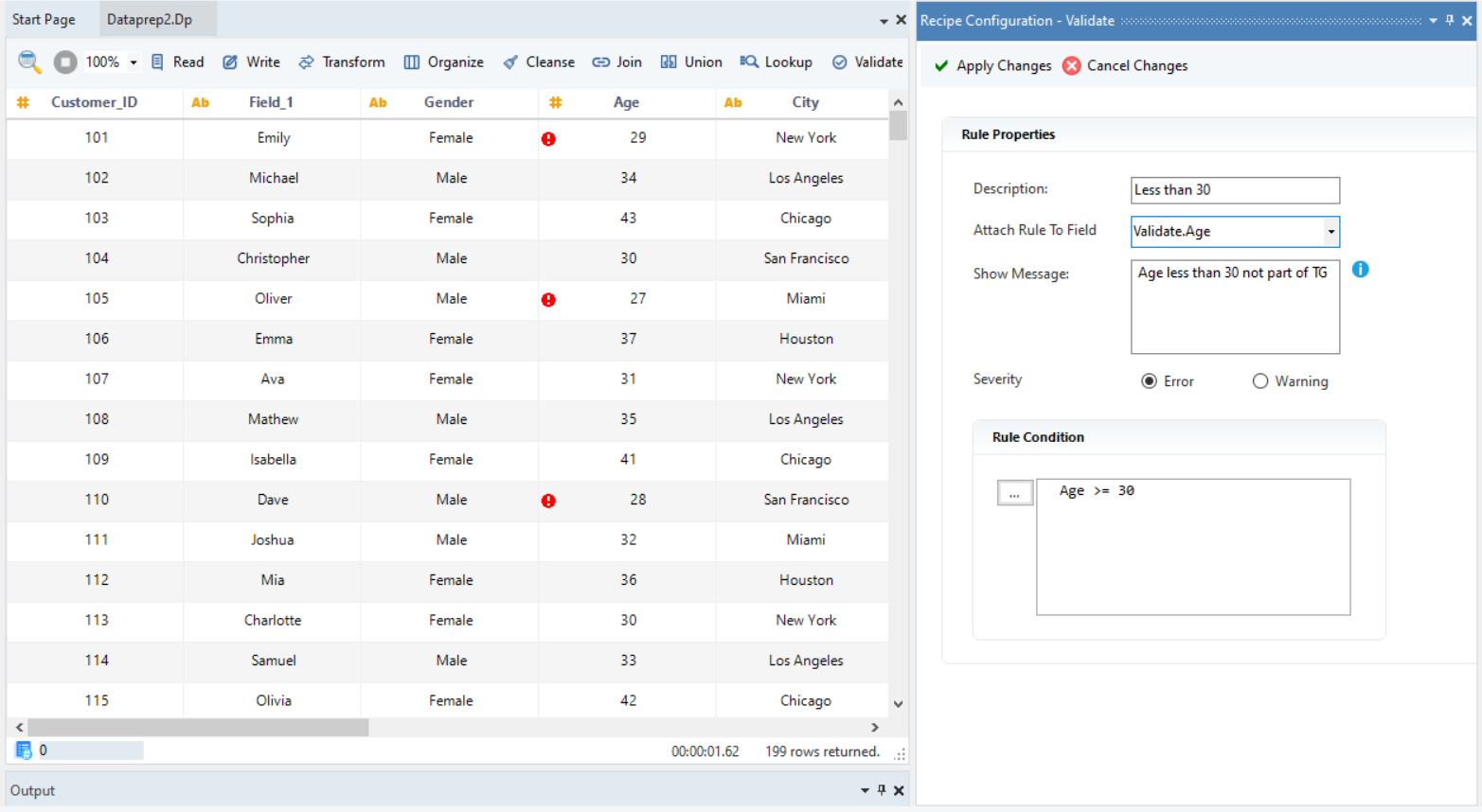 Data validation tool, Astera DataPrep