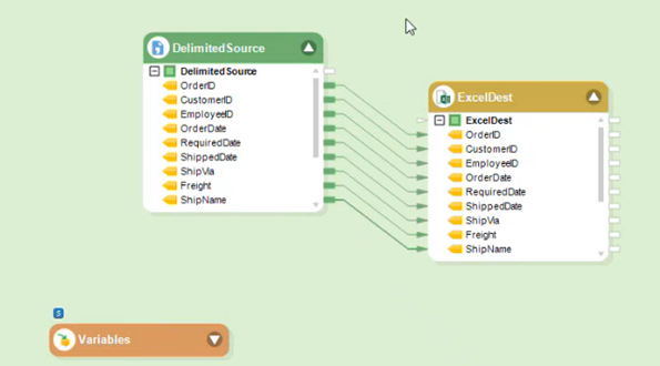Delimited file dataflow in Centerprise