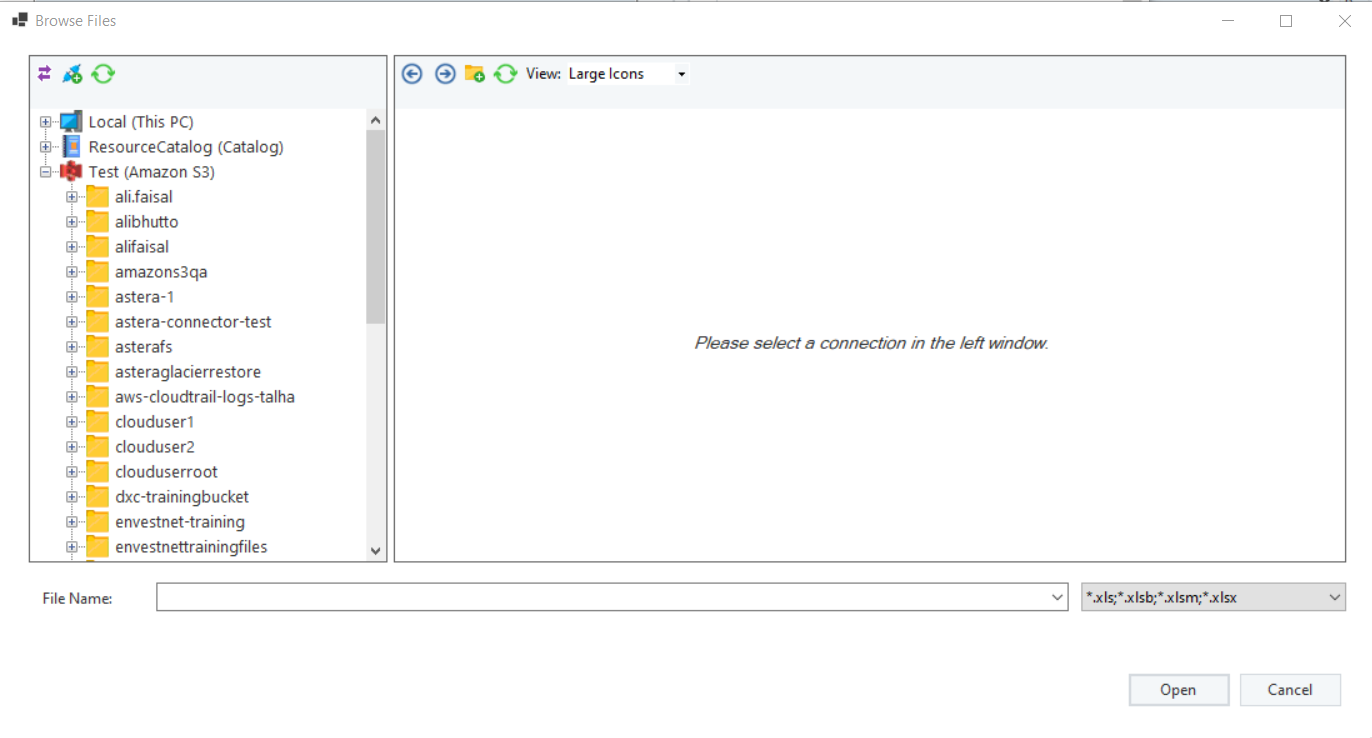 Setting up a cloud connection in Astera.