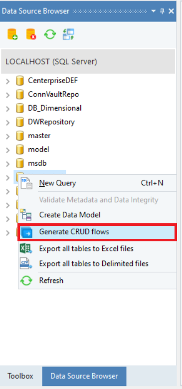 generating CRUD flows